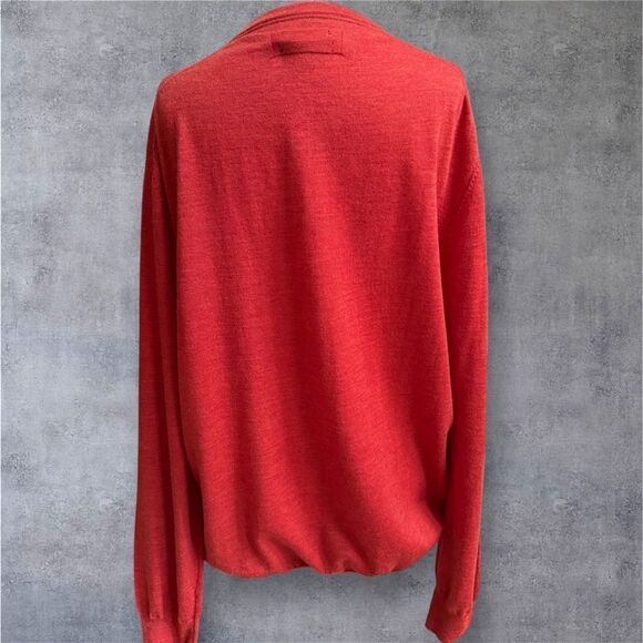 Men's Club Monaco light weight Marino wool sweater. Burnt orange sexy sz XL. - Picture 6 of 6